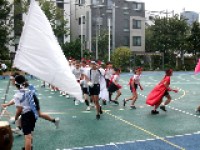 応援団の朝練習
