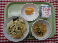５月１５日の給食　韓国料理の献立