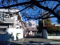 南門。桜はすっかり秋の装い