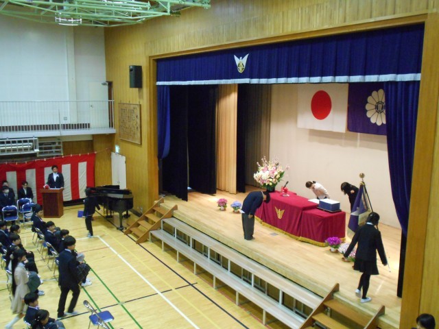 卒業証書授与の様子